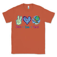 Copper Peace Love Teach Classic Tee - Jasminsmagicworld