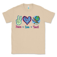 Mushroom Peace Love Teach Classic Tee - Jasminsmagicworld