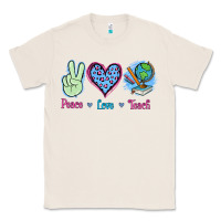 Natural Peace Love Teach Classic Tee - Jasminsmagicworld