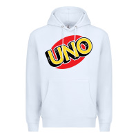 White UNO Card Game Premium Hoodie - baoMotion