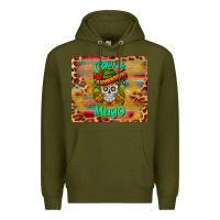 Army Green cinco de mayo sombrero skull Premium Hoodie - BarkalooDesign