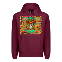 Burgundy cinco de mayo sombrero skull Premium Hoodie - BarkalooDesign