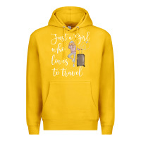 Lemon just a girl who loves to travel traveling women nomad t shirt Premium Hoodie - baoMotion