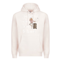 Pale Pink just a girl who loves to travel traveling women nomad t shirt Premium Hoodie - baoMotion