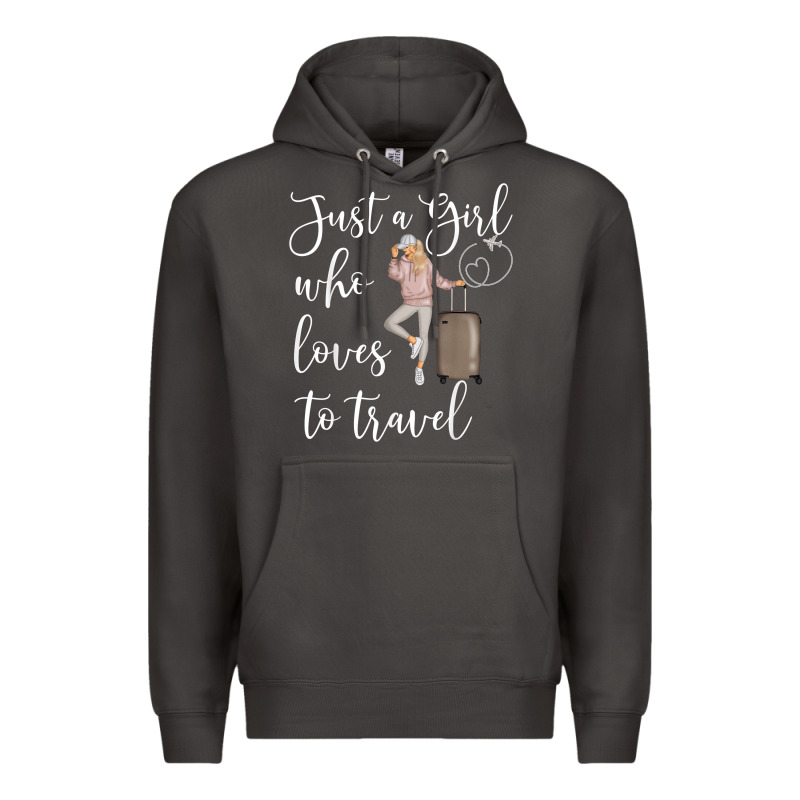 Just A Girl Who Loves To Travel Traveling Women Nomad T Shirt Premium Hoodie by baoMotion | Teevron