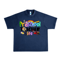 Navy Preschool Teacher Life Urban Heavy Tee - LillyAllenDesigns
