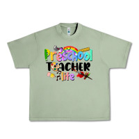 Oil Green Preschool Teacher Life Urban Heavy Tee - LillyAllenDesigns