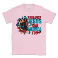 Bubblegum Pink She love Jesus and America too Classic Tee - FaDigitalArtStudio