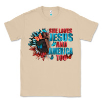 Mushroom She love Jesus and America too Classic Tee - FaDigitalArtStudio