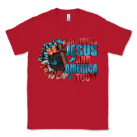 Red She love Jesus and America too Classic Tee - FaDigitalArtStudio
