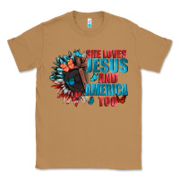 Toasted Coconut She love Jesus and America too Classic Tee - FaDigitalArtStudio