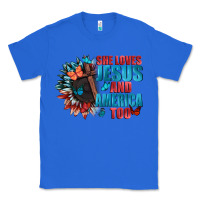 True Royal She love Jesus and America too Classic Tee - FaDigitalArtStudio