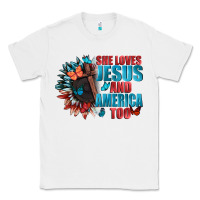 White She love Jesus and America too Classic Tee - FaDigitalArtStudio