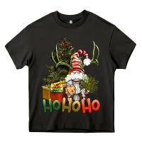 Asphalt Ho Ho Ho Christmas Gnome Heavy Core Tee - BundleAndBundleShop