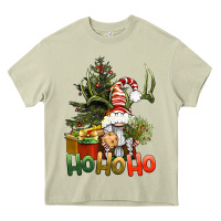 Mossy Ho Ho Ho Christmas Gnome Heavy Core Tee - BundleAndBundleShop