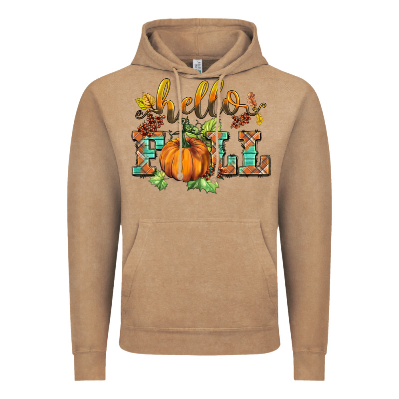 Hello Fall Pumpkin Vintage Hoodie by BarkalooDesign | Teevron