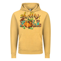 Vintage Mustard hello fall pumpkin Vintage Hoodie - BarkalooDesign