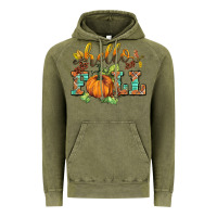 Vintage Olive hello fall pumpkin Vintage Hoodie - BarkalooDesign