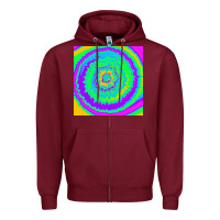 Burgundy tye die pattern Zipper Hoodie - RanaPortraitStore