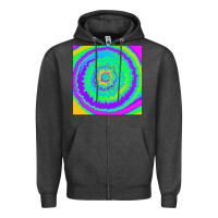 Charcoal Heather tye die pattern Zipper Hoodie - RanaPortraitStore