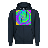 Navy tye die pattern Zipper Hoodie - RanaPortraitStore