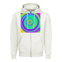 Oatmeal Heather tye die pattern Zipper Hoodie - RanaPortraitStore
