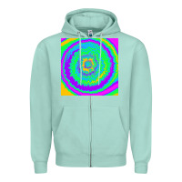 Seafoam tye die pattern Zipper Hoodie - RanaPortraitStore
