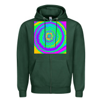 Sports Green tye die pattern Zipper Hoodie - RanaPortraitStore