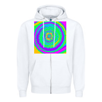 White tye die pattern Zipper Hoodie - RanaPortraitStore