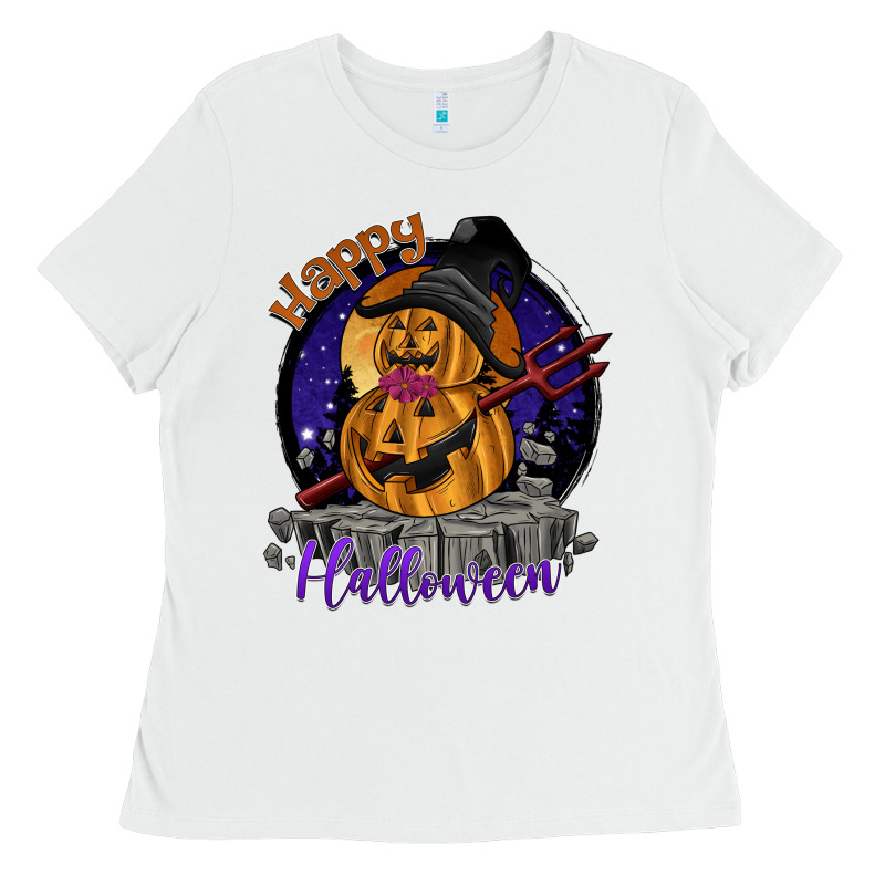 Happy Halloween Ladies Tee by SublimationCraftShop | Teevron