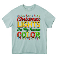 Christmas Lights Are My Favorite Color Heavy Core Tee | Teevron