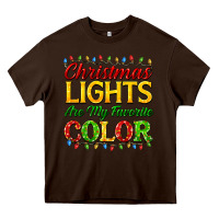 Chocolate Brown christmas lights are my favorite color Heavy Core Tee - FaDigitalArtStudio