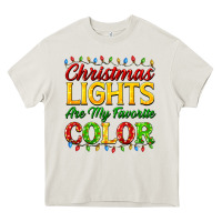 Cream christmas lights are my favorite color Heavy Core Tee - FaDigitalArtStudio