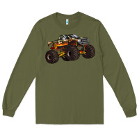 Army Green monster truck Long Sleeve Tee - Artiststas