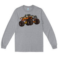 Heather Grey monster truck Long Sleeve Tee - Artiststas