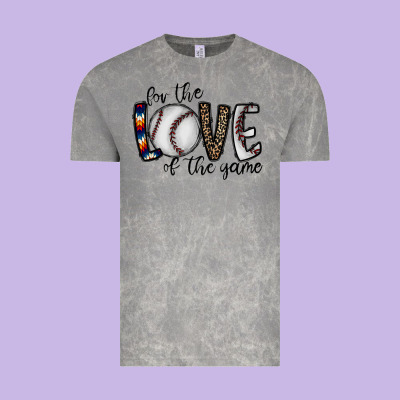 For The Love Of The Game Baseball Vintage Tee Designed By Cowhidedigitalart