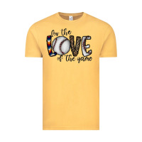 Vintage Mustard for the love of the game baseball Vintage Tee - CowhideDigitalArt