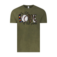 Vintage Olive for the love of the game baseball Vintage Tee - CowhideDigitalArt