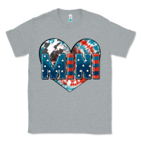 Heather Grey American mini heart 4th of july Classic Tee - FaDigitalArtStudio