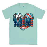 Seafoam American mini heart 4th of july Classic Tee - FaDigitalArtStudio
