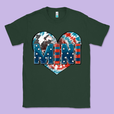 American Mini Heart 4th Of July Classic Tee Designed By Fadigitalartstudio