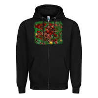 Black christmas background Zipper Hoodie - RanaPortraitStore