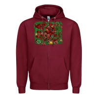 Burgundy christmas background Zipper Hoodie - RanaPortraitStore