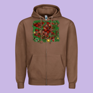 Christmas Background Zipper Hoodie Designed By Ranaportraitstore