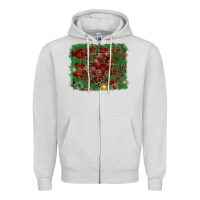 Dove Grey christmas background Zipper Hoodie - RanaPortraitStore