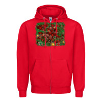Red christmas background Zipper Hoodie - RanaPortraitStore
