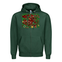 Sports Green christmas background Zipper Hoodie - RanaPortraitStore