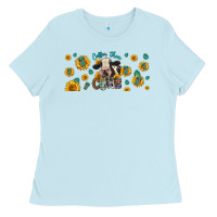 Baby Blue Coffee Then Cows Ladies Tee - LillyAllenDesigns