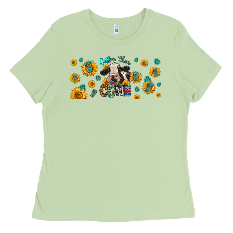Coffee Then Cows Ladies Tee by LillyAllenDesigns | Teevron