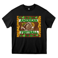 Black american football with sunflower tumbler Heavy Core Tee - BundleAndBundleShop